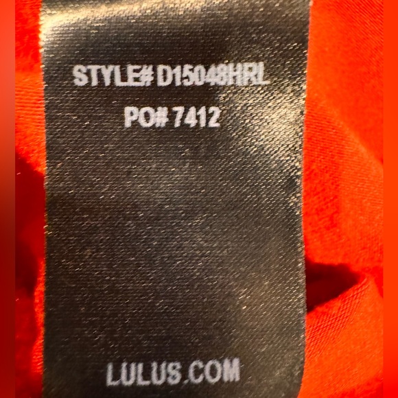 Lulus Red Fitted Short Sleeve Dress Size Medium | Made in US - Picture 5 of 5